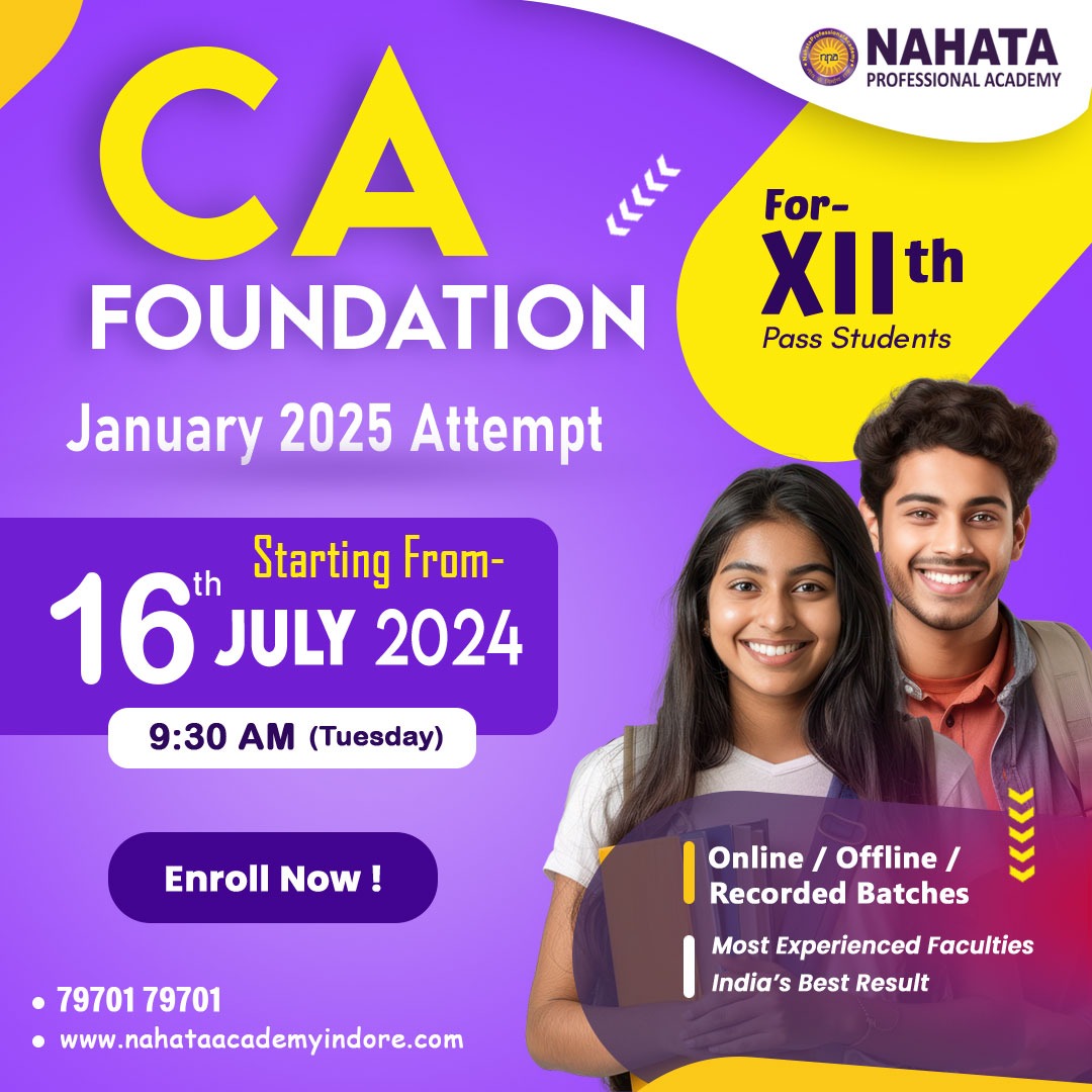 Best CA Course Coaching Classes in Indore & Central India